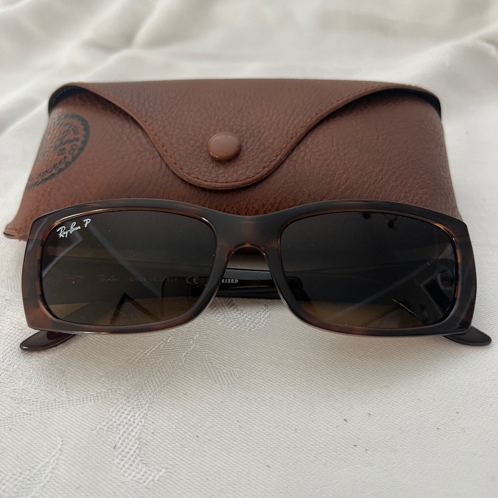 RayBan Sunglasses Tortoise Rectangle
